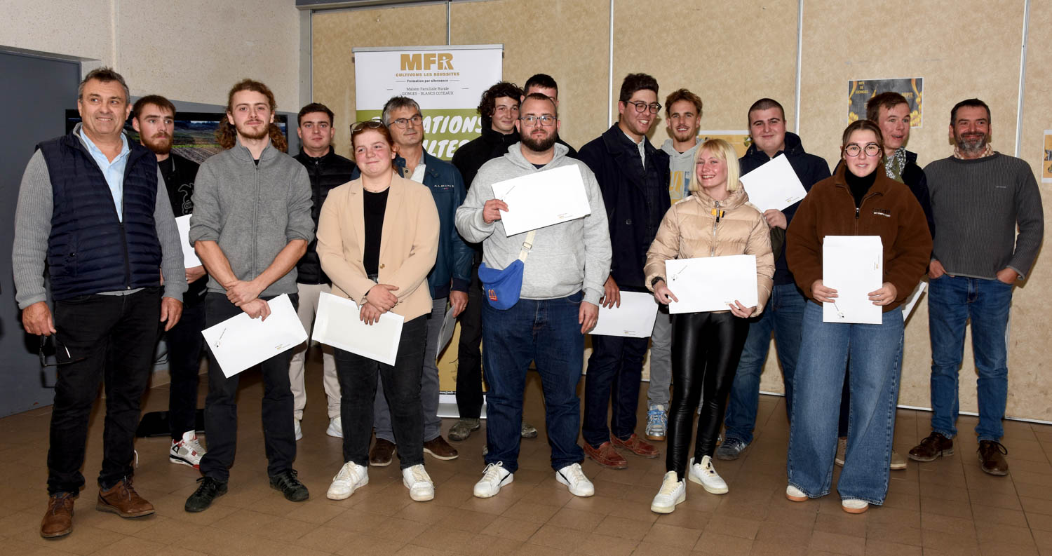 Des diplômes pour les stagiaires de la formation continue à la MFR de Gionges